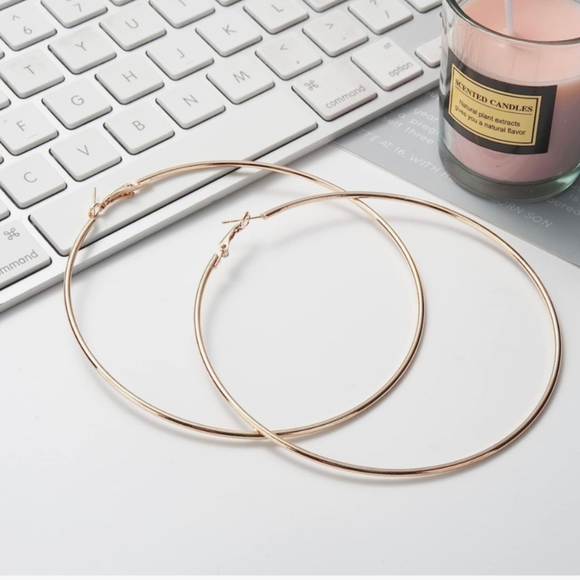 Large circle fashion jewelry thin earrings (350) - Picture 2 of 5